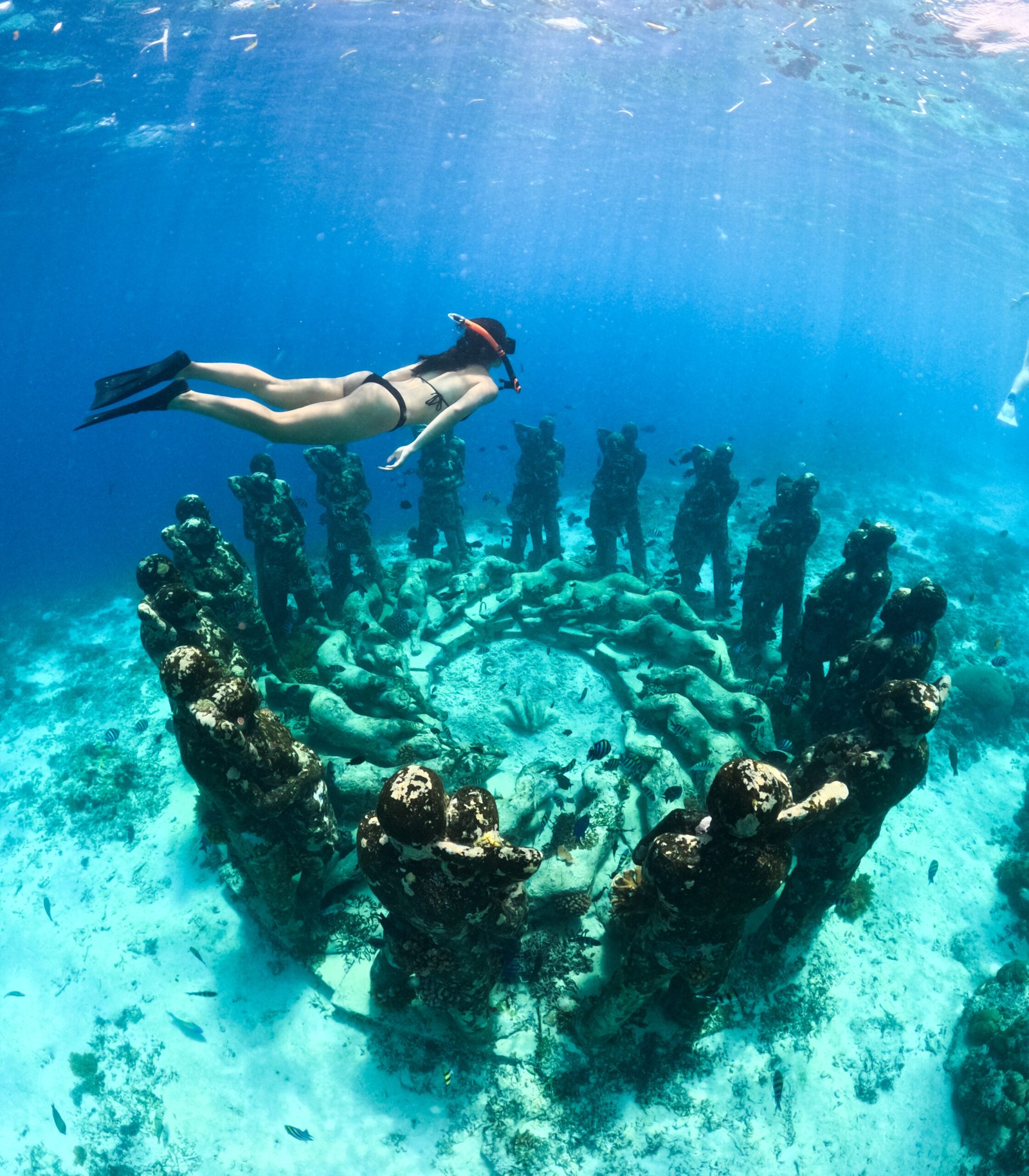Underwater statues at Gili Meno